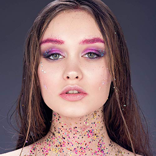 GCOA Purpurinas Polvo, Chunky Glitter Flakes paillette para rostro maquillaje de ojos cabello body art -16 Cajas