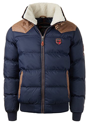 Geographical Norway Abraham - Chaqueta de invierno acolchada para hombre, talla S-5XL azul marino L