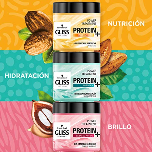 Gliss - Mascarilla Proteína 4 En 1 Manteca Karité 400Ml