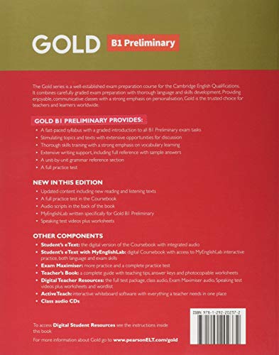 Gold B1 Preliminary New Edition Coursebook