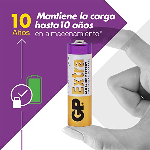 GP - Pack de 40 Pilas AA Alcalinas | Capacidad y duración excepcional | 1,5V LR06 - Mignon - MN1500-15A - AM3