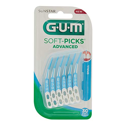 GUM - Pack Cepillos Interdentales Soft Picks Advanced Small Gum, 30 piezas