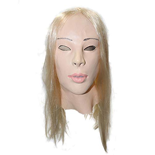 Hengyutoy Mask Máscara de Mujer Sexy con Peluca Rubia para Carnaval Masculino