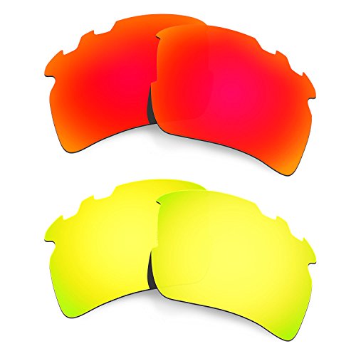 Hkuco Mens Replacement Lenses For Oakley Flak 2.0 Vented - 2 Pair