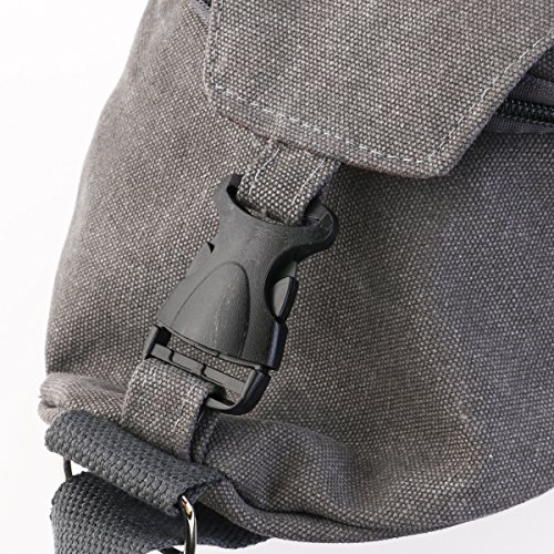 Hombres deportes LEORX wsmxdf bolso mochila bandolera desequilibrio - talla L (Gris)