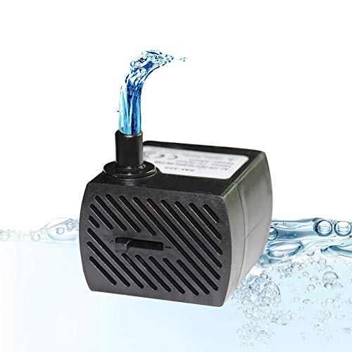 Homvik Mini Bomba de Agua Sumergible 350L/H 5W Bomba Agua Ultra Silencioso para Acuario Estanque Pecera y Fuente de Agua Mascotas Circulación de Agua Dulce y Marino Altura 0.8m