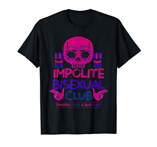 Impolite Bisexual Club Funny Bi LGBTQ Pride Flag Gift Camiseta