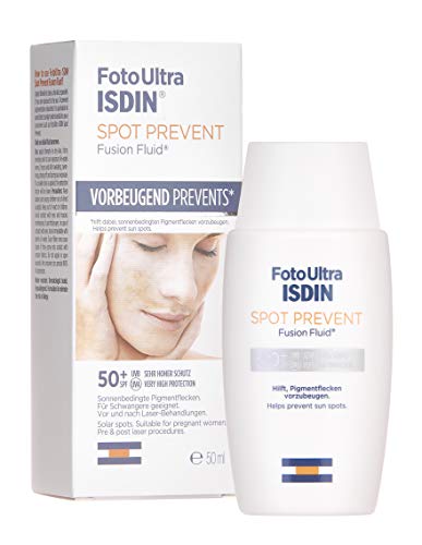 ISDIN FotoUltra Spot Prevent LSF 50+ Fusion Fluid Textur, muy alta protección, evita manchas de pigmento, 50 ml