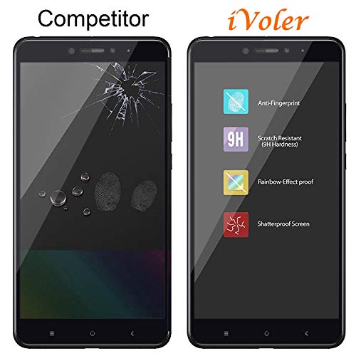 ivoler [3 Unidades] Protector de Pantalla para Xiaomi Mi MAX 2, [Cobertura Completa] Cristal Vidrio Templado Premium, [Dureza 9H] [Anti-Arañazos] [Sin Burbujas]