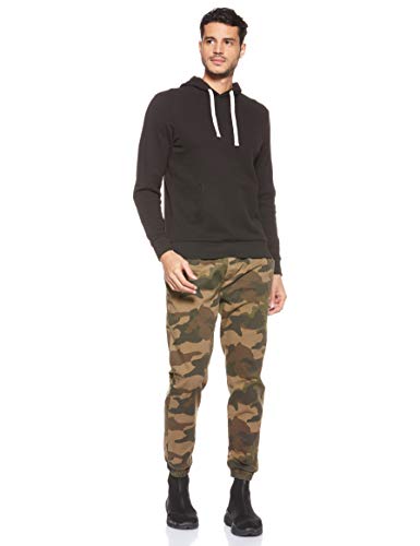 Jack & Jones Jjeholmen Sweat Hood Noos Capucha, Negro (Black Fit:Reg Fit), Large para Hombre