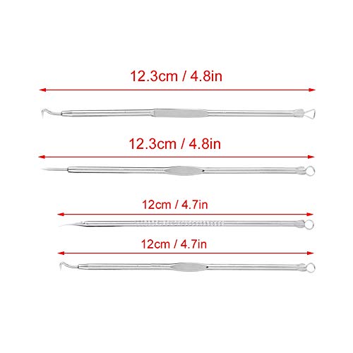 Juego de herramientas de eliminación de puntos negros, 9 piezas Juego de extractores de puntos negros Juego de herramientas de limpieza de caras de eliminación(funda de piel sintética)