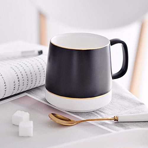 Juego de tazas de porcelana extra grande para sopa de café y cacao caliente, porcelana, blanco