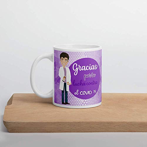 Kembilove. Tazas Desayuno Originales para Farmacéutico – Taza de café de Agradecimiento para Farmacéuticos Que lucharon en Ayudar a la Gente – Regalos Originales de Farmacéutico