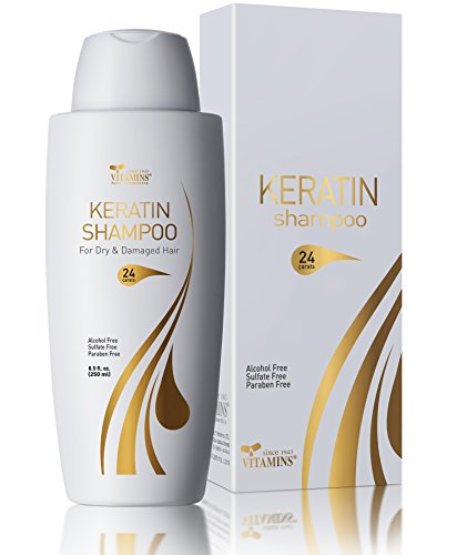 Keratin Protein Hair Care Shampoo - Exclusive Keratin & Moroccan Argan Oils Complex Sulfate & Paraben Free - Deeply Cleanses, Nourishes and Revives Dry and Damaged Hair by H.Y. Vitamins