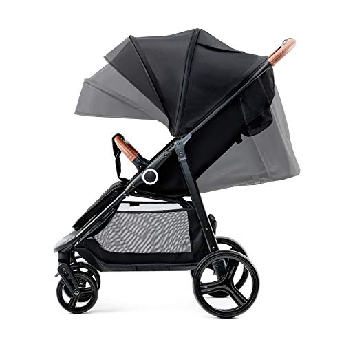 Kinderkraft Silla de Paseo GRANDE, Carrito, Capota Desplegable, para Niños, Negro