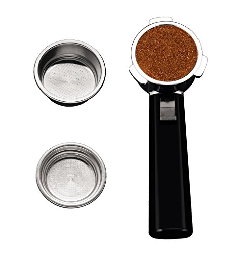 Krups Espresso Intenso Calvi Meca XP344010 - Cafetera compacta de 15 bares de presión y sistema electrónico de regulación térmica, boquilla de vapor para un capuchino óptimo y ajuste personalizable