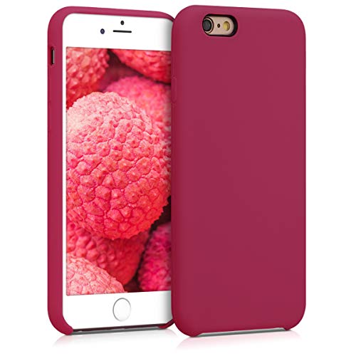 kwmobile Funda Compatible con Apple iPhone 6 / 6S - Carcasa de TPU para móvil - Cover Trasero en Fucsia/Rojo