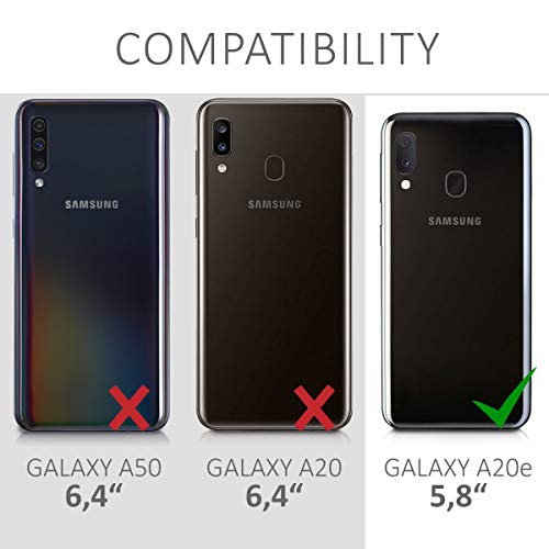 kwmobile Funda Compatible con Samsung Galaxy A20e - Carcasa móvil de Silicona - Protector Trasero en Frambuesa metálico