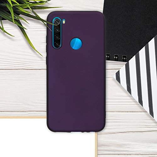 kwmobile Funda Compatible con Xiaomi Redmi Note 8 - Carcasa móvil de Silicona - Protector Trasero en Frambuesa metálico