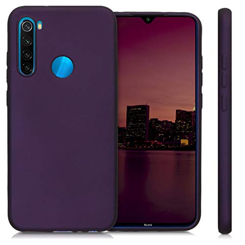 kwmobile Funda Compatible con Xiaomi Redmi Note 8 - Carcasa móvil de Silicona - Protector Trasero en Frambuesa metálico