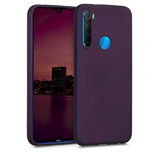 kwmobile Funda Compatible con Xiaomi Redmi Note 8 - Carcasa móvil de Silicona - Protector Trasero en Frambuesa metálico