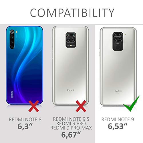 kwmobile Funda Compatible con Xiaomi Redmi Note 9 - Carcasa móvil de Silicona - Protector Trasero en Frambuesa metálico