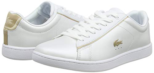 Lacoste Carnaby EVO 118 6 SPW, Zapatillas para Mujer, Blanco (White/Gold), 38 EU