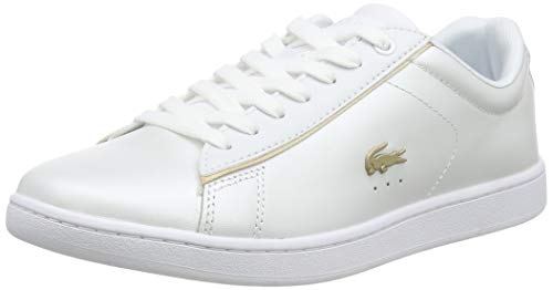 Lacoste Carnaby EVO 118 6 SPW, Zapatillas para Mujer, Blanco (White/Gold), 38 EU