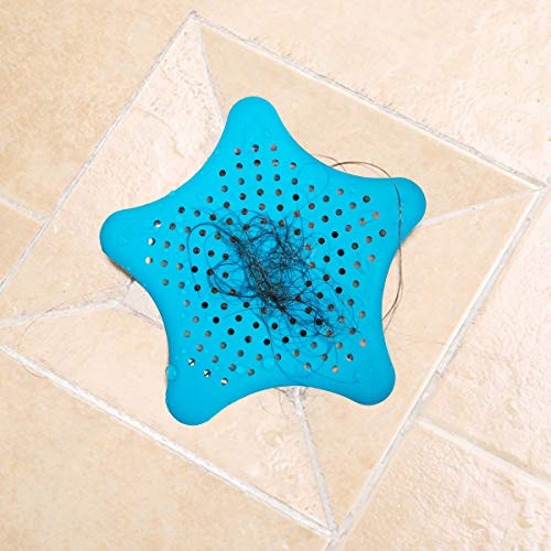 Laimew Filtro del Fregadero del Cuarto de baño, colector de Pelo Ducha Vistoso Silicona colador de Cocina, 4Pack