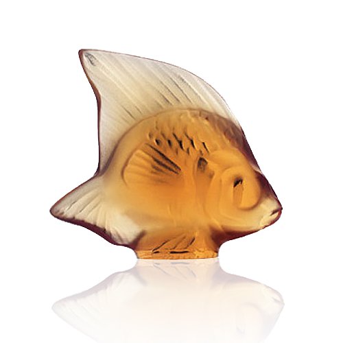 Lalique Fish-Amber Cristal