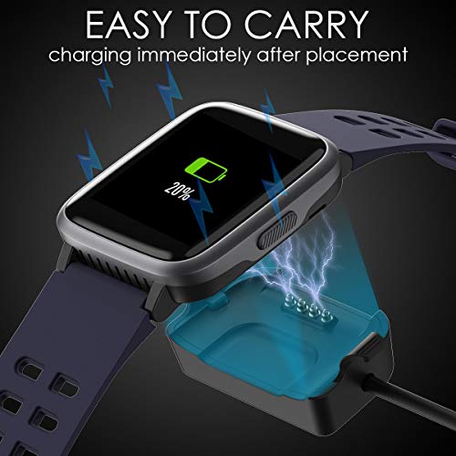 LATEC Pulsera Actividad Reloj Inteligente Impermeable IP68 Smartwatch Pantalla Táctil Completa con Pulsómetro Cronómetro Pulsera Deporte para Hombres Mujeres Niños con iOS y Android