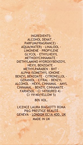 Laura Biagiotti Roma 25ml eau de toilette Mujeres - Eau de toilette (Mujeres, 25 ml, Envase no recargable, Bergamota, Menta, Cassis, Sicily Bergamot, Mint, Carnación, Jazmín, Rosa, Tuborosa)