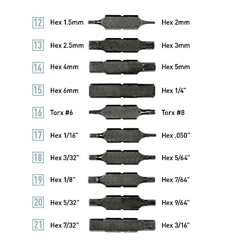 Leatherman 931014 - Paquete de 21 de Bits de Doble Punta