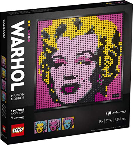 LEGO- Art Póster de Coleccionistas Marylin Monroe by Andy Warhol Decoración de Pared, Set de Construcción para Adultos (31197)