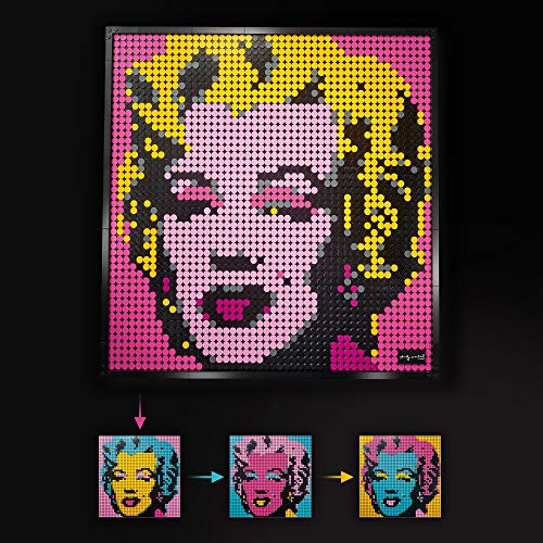 LEGO- Art Póster de Coleccionistas Marylin Monroe by Andy Warhol Decoración de Pared, Set de Construcción para Adultos (31197)