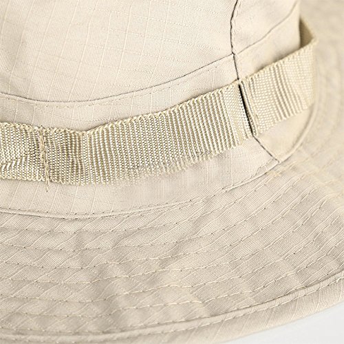 Leisial Sombrero de Pescador Camuflaje del Ejército de ala Ancha Borde Redondo Anti-UV Algodón Acampada Senderismo Deporte al Aire Libre Ocio Gorra Montaña para Adulto Unisexo