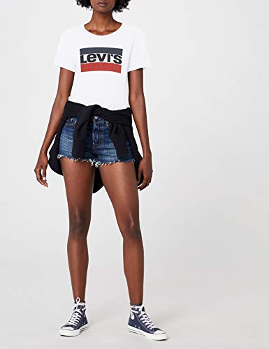 Levi's The Perfect Tee, Camiseta, Mujer, Blanco (White 297), M