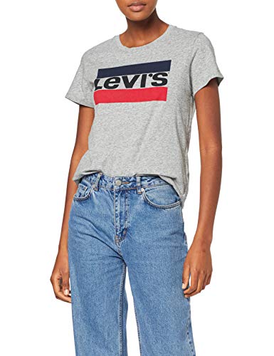 Levi's The Perfect Tee, Camiseta, Mujer, Gris (Sportswear Logo Tee Smokestack 303), XL