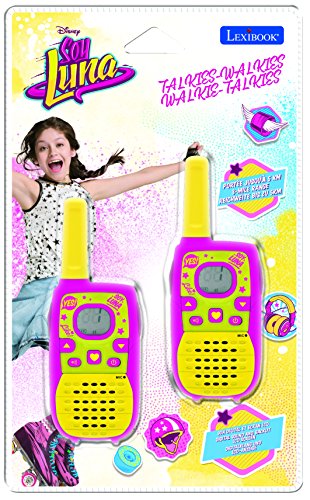 LEXIBOOK TW41SL Disney Soy Luna-Par de walkie talkies Digitales, Rango 5 kms, Color Rosa/Amarillo