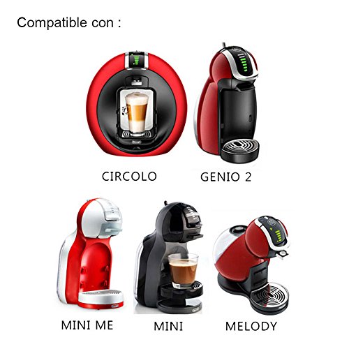 Lictin 6 Pack Cápsulas Filtros de Café Recargable Reutilizable para Cafetera Dolce Gusto Resistente Más de 150 Usos de Sustitucion con Equipo Incluye 2 Cuchara y 2 Cepillo i cafilas