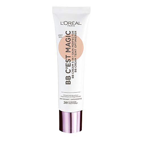 L'Oréal Paris 5 en 1 Wake Up And Glow C'est Magic BB Crème Perfecteur de Teint Universel Hydratation 24H/FPS 20 Clair