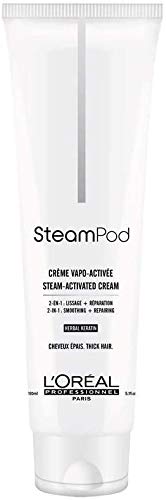 L'Oréal Professionnel Steampod 3.0 - Plancha de pelo grueso (150 ml, suero de 50 ml, estuche de almacenamiento)