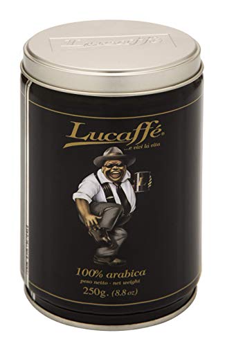 LUCAFFÈ Mr. Exclusive granos de café Arábica 3 latas x 250gr de acero ahorra aroma Origen del café Arábica Sudamérica Asia África granos de café sabor dulce aroma tostadas de cuerpo medio