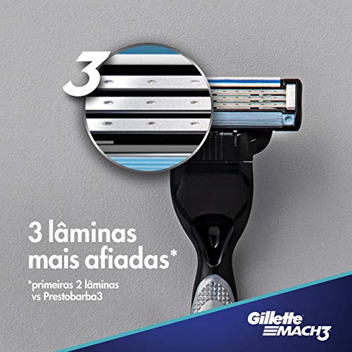 Mach3 Gillette Afeitadora - 4 Recambios, Empaque puede variar