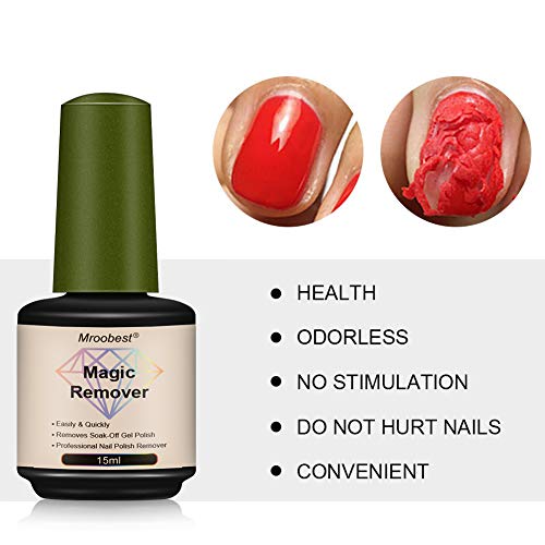 Magic Gel Remover, Removedor de Gel de Uñas, Quita Esmalte de gel y Capa Superior en 3-5 minutos,Hace Uñas más Limpias y Brillantes, Quitaesmalte Fácil y Rápidamente,No Lastimar Tus Uñas