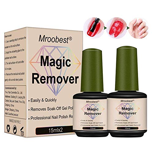 Magic Gel Remover, Removedor de Gel de Uñas, Quita Esmalte de gel y Capa Superior en 3-5 minutos,Hace Uñas más Limpias y Brillantes, Quitaesmalte Fácil y Rápidamente,No Lastimar Tus Uñas