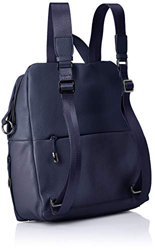 Mandarina Duck Athena, Mochila para Mujer, Azul (Blu/Dress Blue), 10x21x28.5 cm (B x H x T)