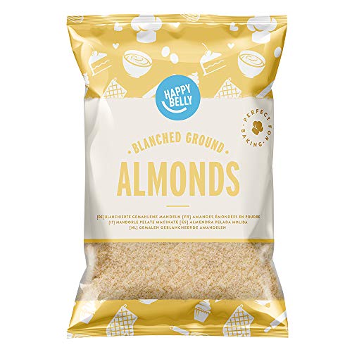 Marca Amazon - Happy Belly Almendras peladas molidas 200gr x 5