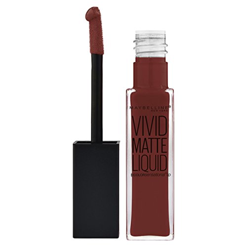 Maybelline Color Sensational Vivid Matte Liquid - 37 Coffee Buzz - Lipstick barra de labios Marrón Mate - Barras de labios (Marrón, Coffee Buzz, #643431, Mate, Líquido, 17 mm)