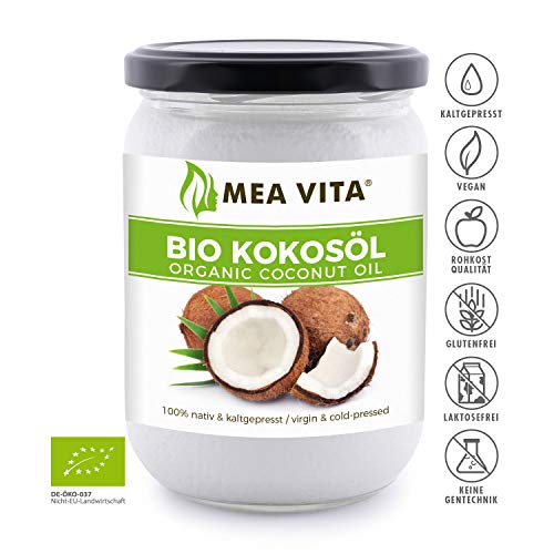 Meavita Aceite De Coco Orgánico Meavita, Nativo, 1 Paquete (1 X 500 Ml) En Un Vaso 500 ml